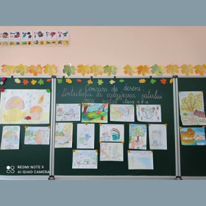În cadrul proiectului Green School (Școala ecologică) elevii claselor I-IV-a au participat la concursul de desen ,,Contribuția mea la ecologizarea satului meu natal”