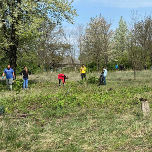 Activitatea de salubrizare din cimitirul vechi al satului